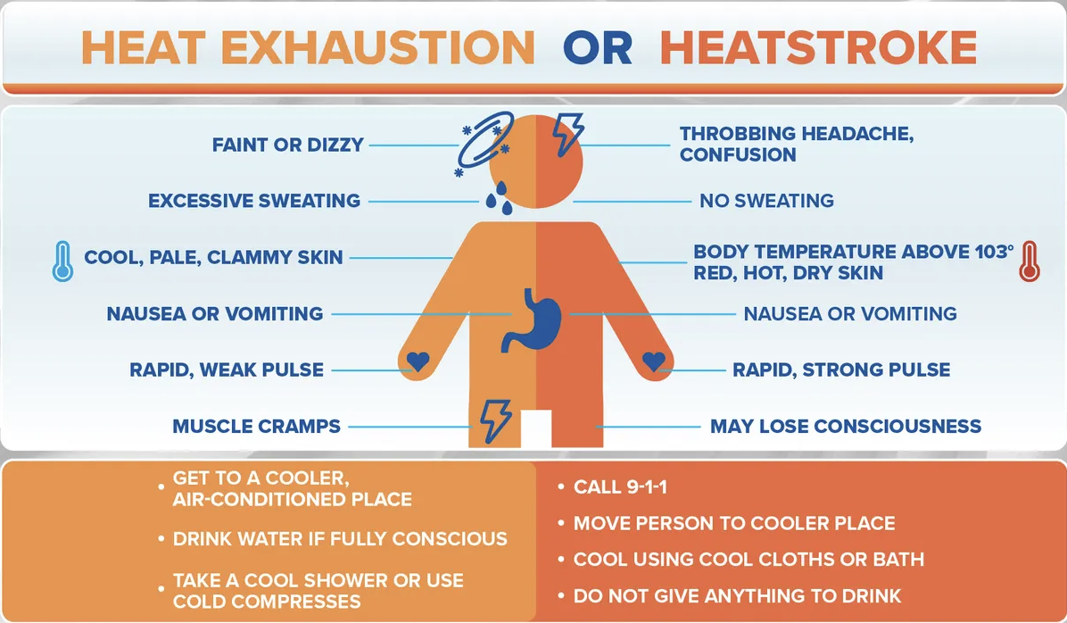 During Excessive Heat Warning Be Aware Of The Symptoms Of Heatstroke 